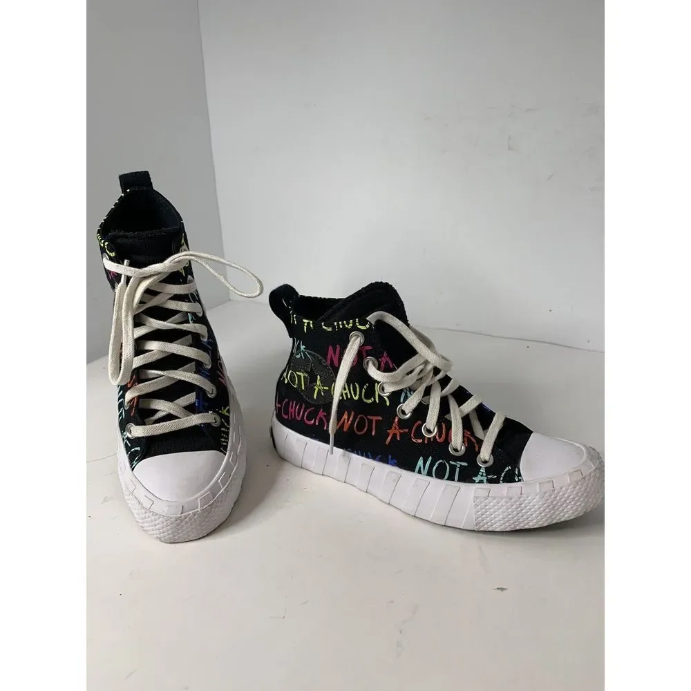 Converse New Not A Chuck Kids Size 5 Black High Top Lace-Up‎ Shoes 273166C